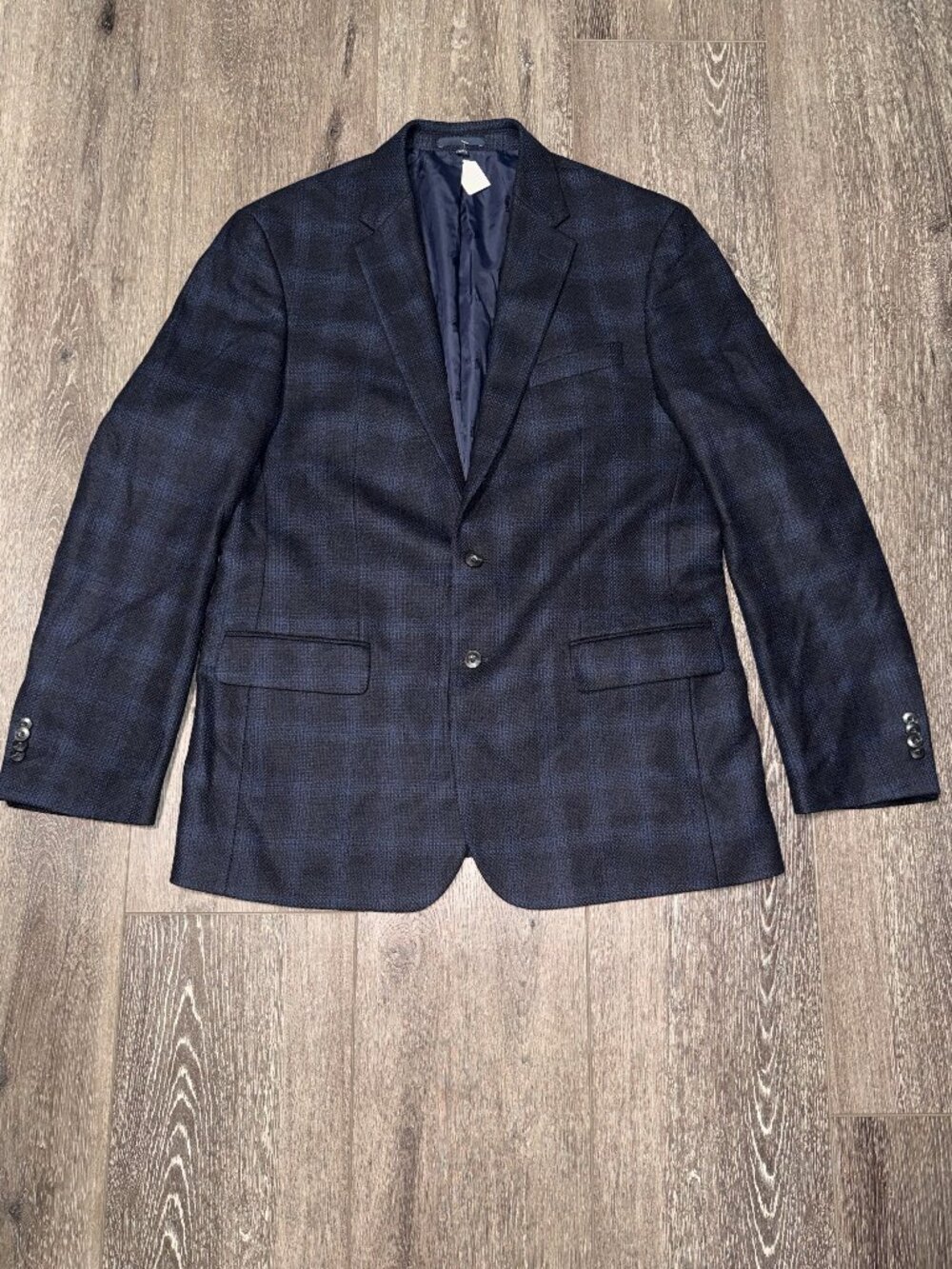Mens Knit Blazer Jos A Bank 1905 Tailored Fit Sport Coat Plaid Navy Blue Black